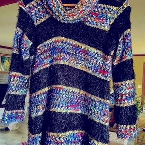 Textured Cowl Neck Sweater